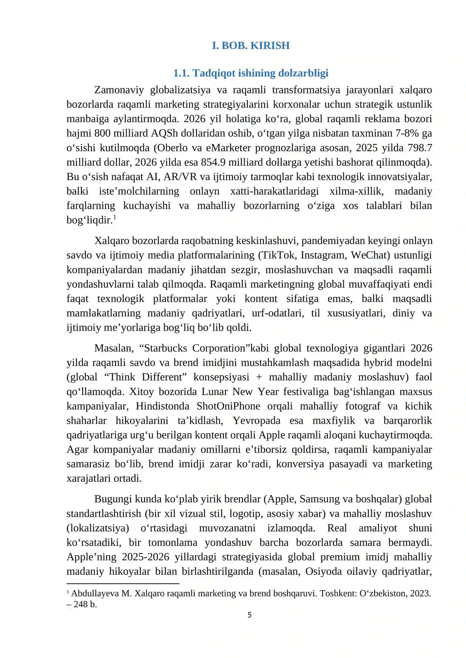 TADQIQOT ISHI MAVZUSI: HARIDORLARNI JALB QILISH VA ULARNI SAQLAB QOLISH 4