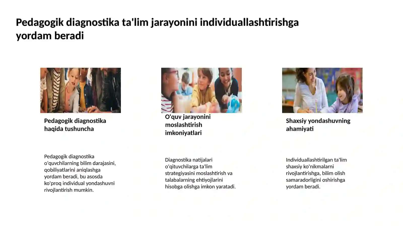 Pedagogik diagnostikaning mazmuni va mohiyati 4