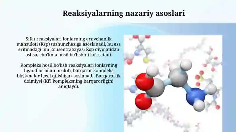 Biogen va organogen elementlari ionlarga sifat reaksiyalari 4