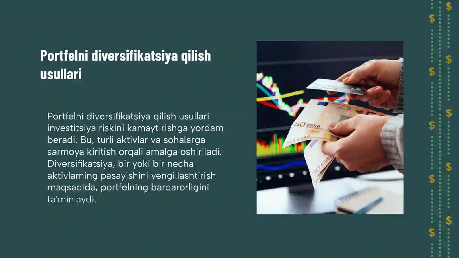Portfel menejmenti strategiyalari, faol va nofaol boshqaruv 4