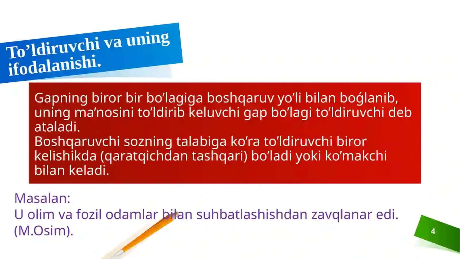 ikkinchi darajali bólaklar 4