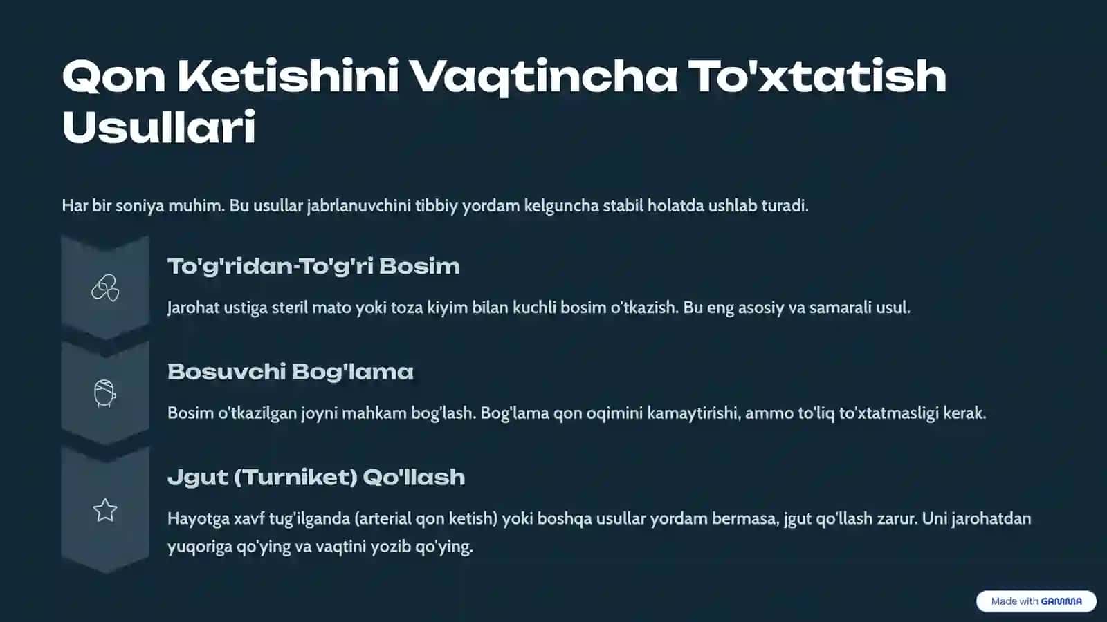 Qon Ketishini Vaqtincha Va Batamom To'xtatish 4