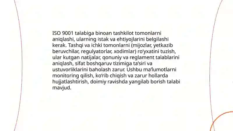 ISO 9001 standart talablari 4