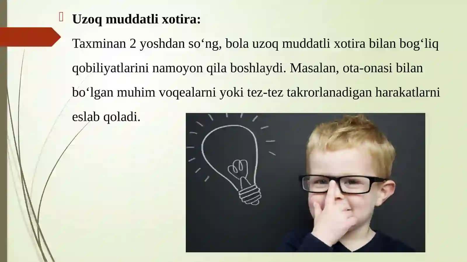 ILK YOSHDAGI BOLALARDA XOTIRANING RIVOJLANISHI 4