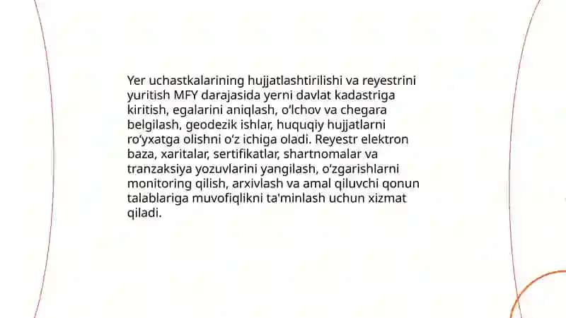 Yer kadastri ma'lumotlar bazasi 4