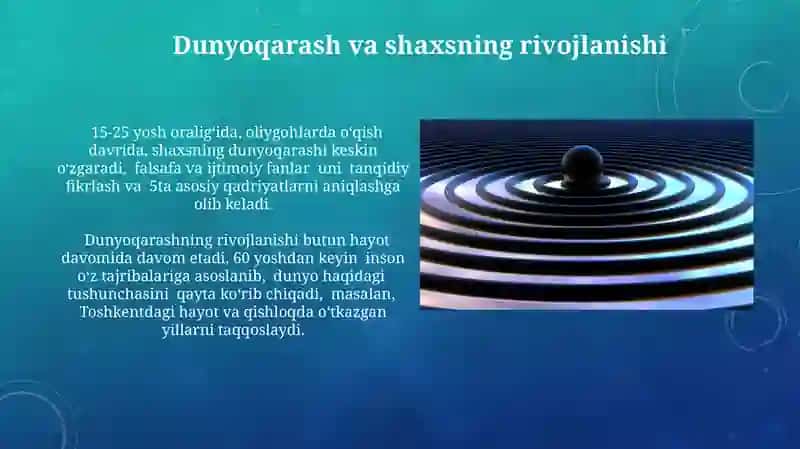 Dunyoqarashning mohiyati 4