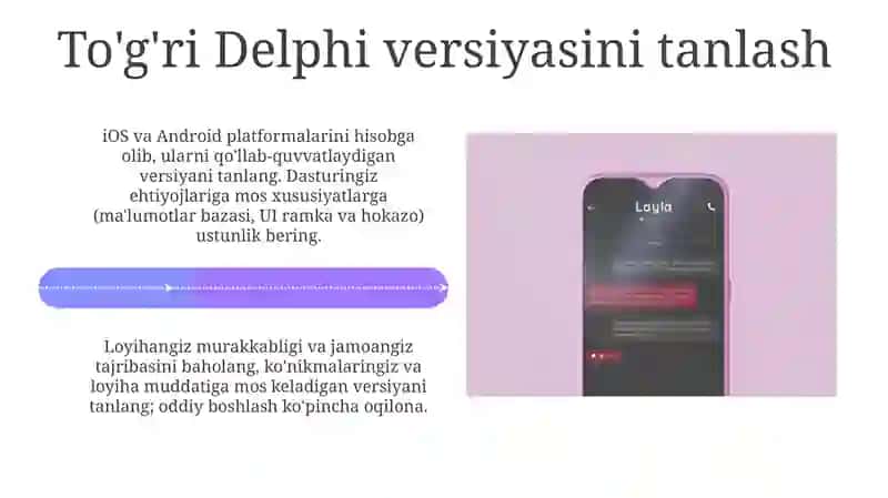 Delphi tilida mobil ilova yaratish 4