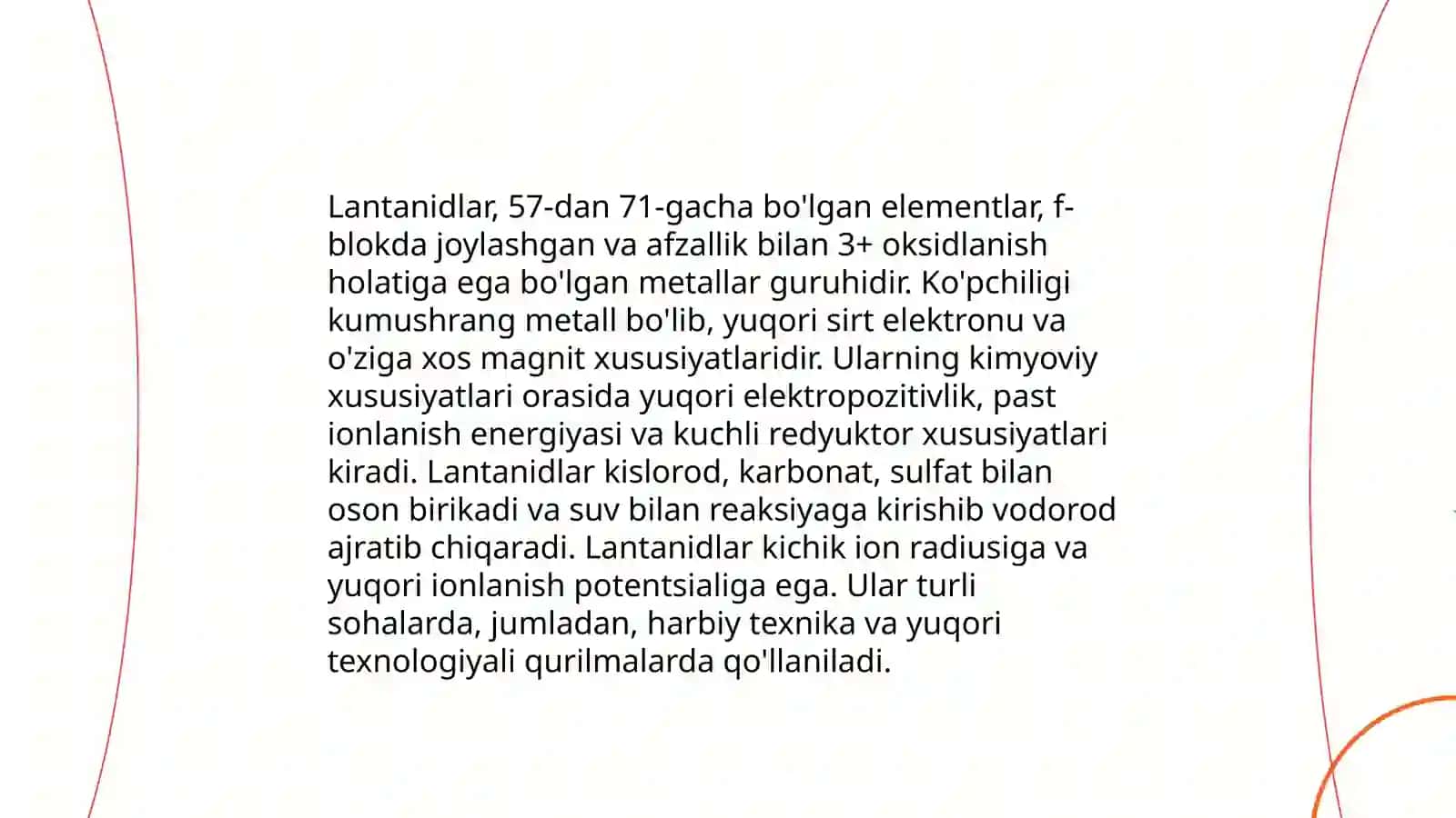 Lantanoidlar haqida ma'lumot 4