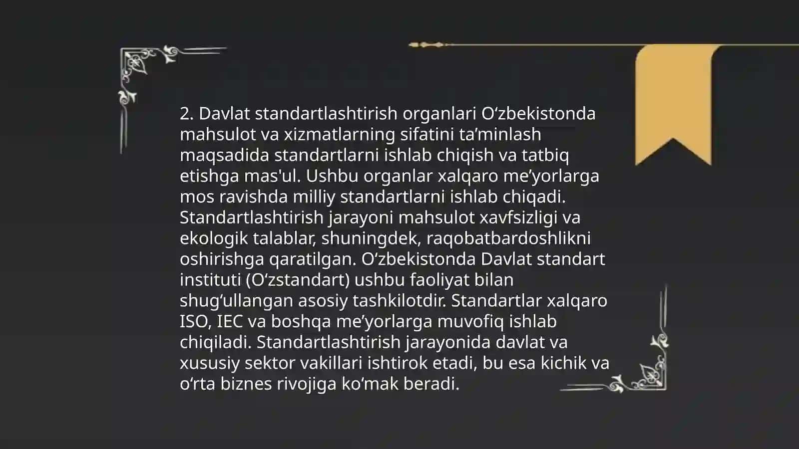 Standartlashtirish ishlari ustidan davlat nazorati 4