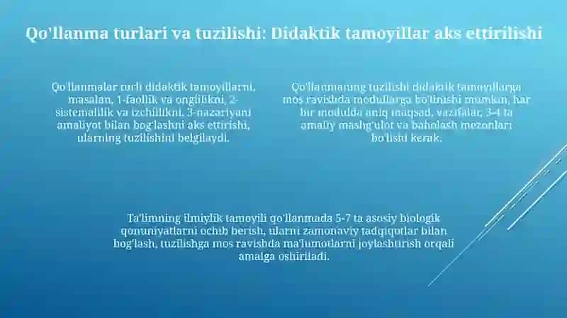 Biologiya o'qitish metodikasi bo'yicha qo'llanmalar 4