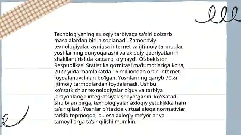 Zamonaviy axloqiy tarbiyaning yutuqlari va kamchiliklari 4