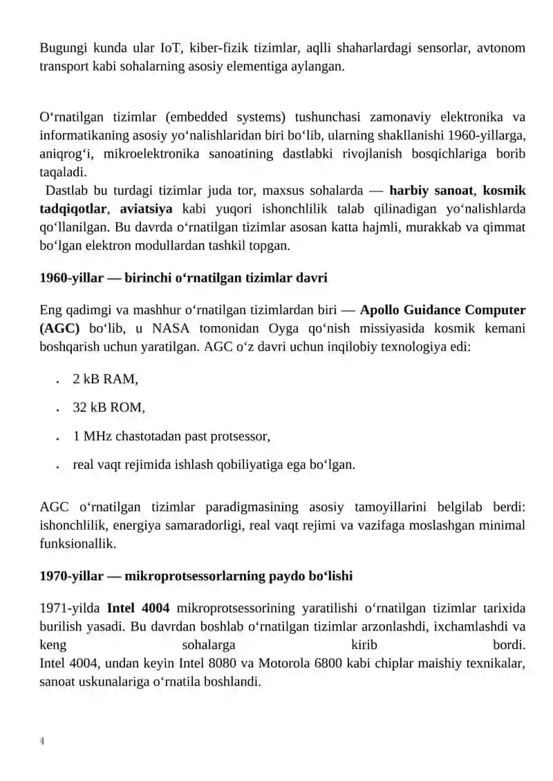 O‘rnatilgan tizimlarda tarmoqlar va protokollar 4