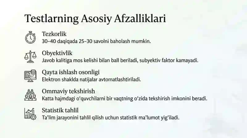 Pedagogik baholashda test texnologiyalarini roli 4