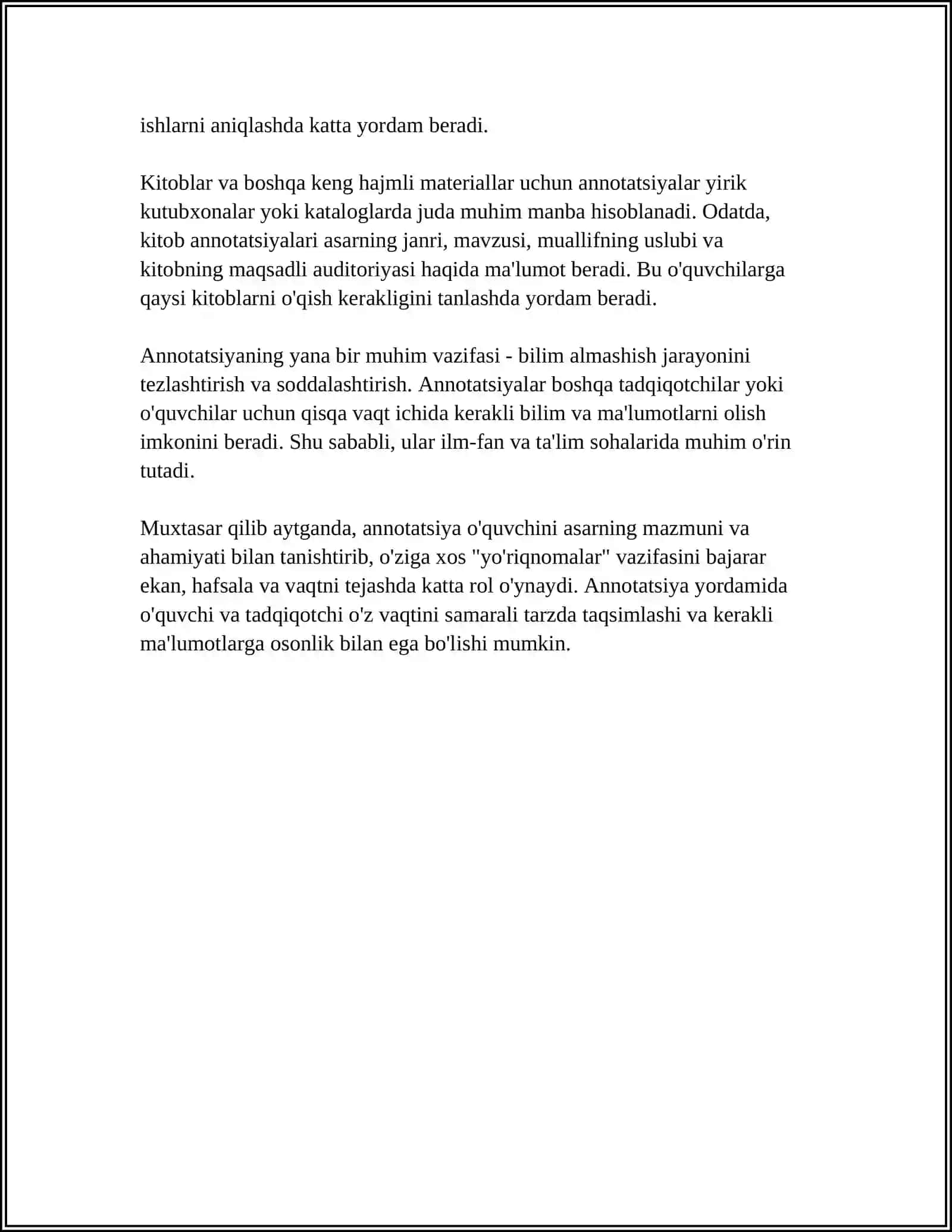 ANNOTATSIYA, TAQRIZ YOZISH 4