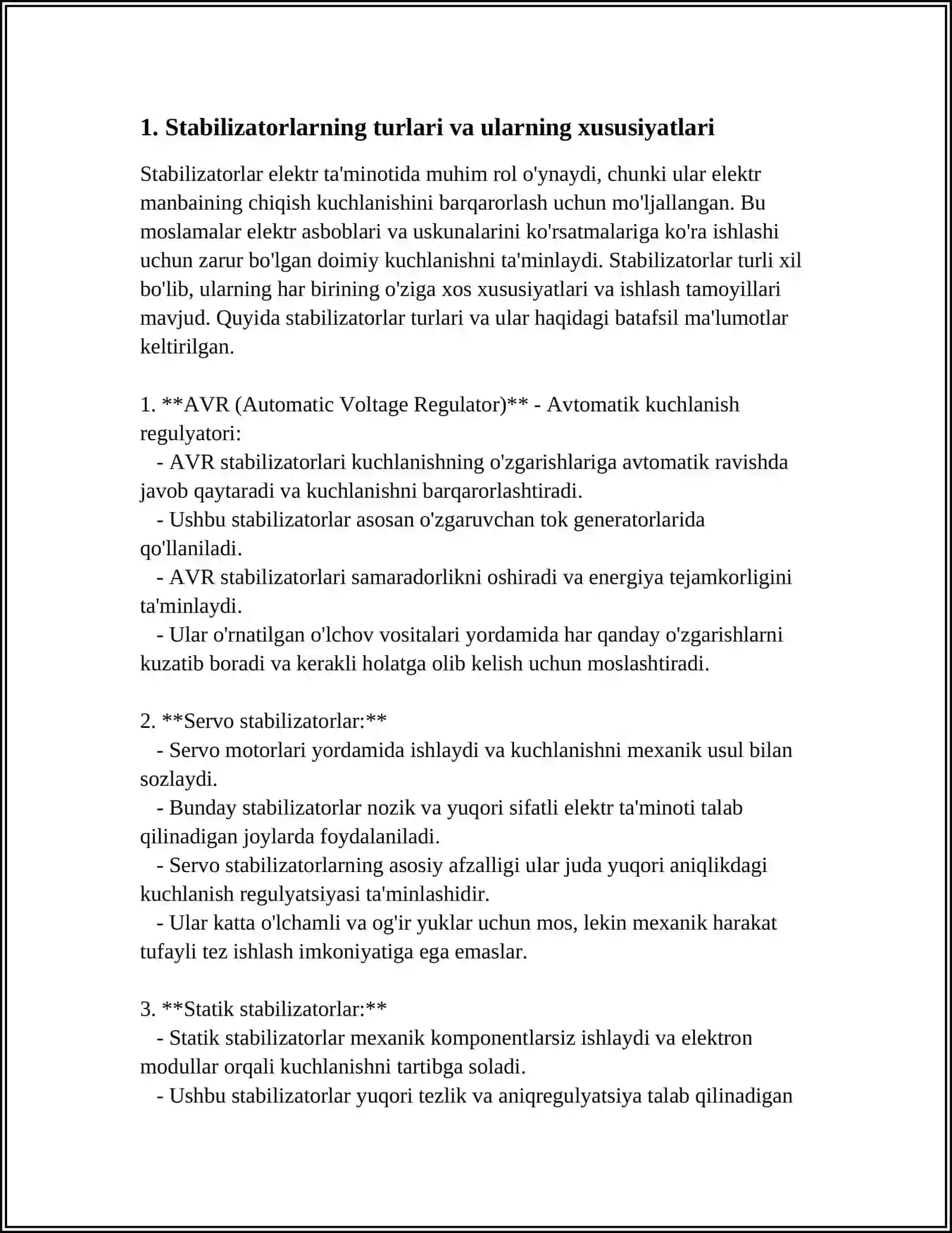 STABILIZATOR QO'SHIB TAYYORLANADIGAN INEYEKSIYON ERITMALAR TAYYORLASH 4