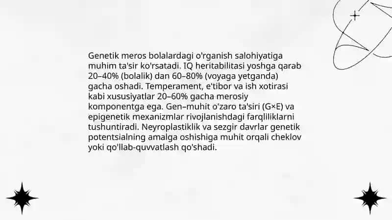 Bola rivojlanishini organishning evolyutsion nazariyasi 4