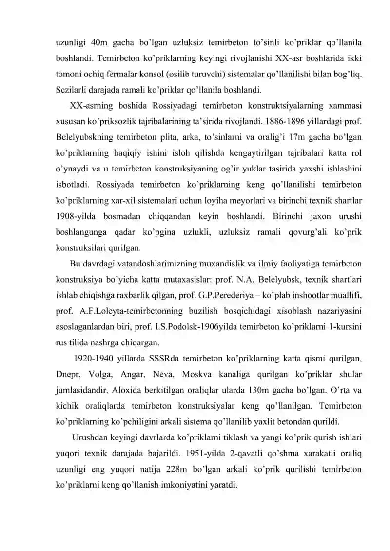 TEMIRBETON KO'PRIKLAR KONSTRUKSIYALARIDA YUQORI DARAJALI DARZBARDOSHLIK TALABLAR 4