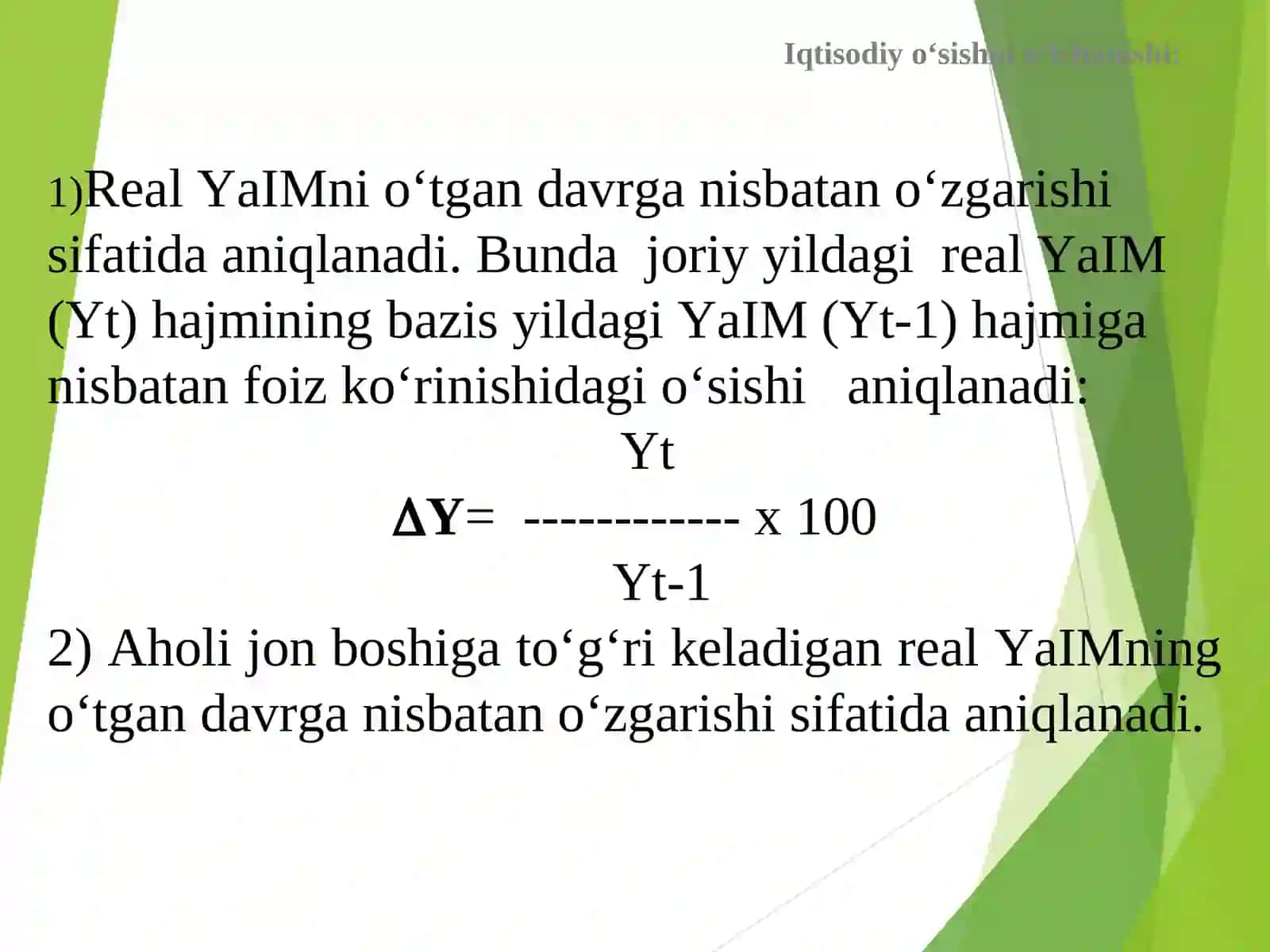 IQTISODIY O‘SISHNING UMUMIY TAVSIF VA MODELLARI 4