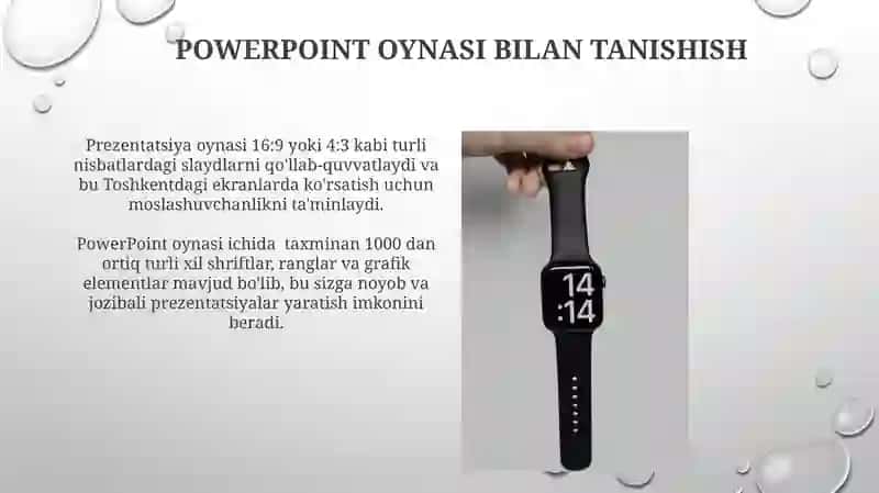 PowerPoint ish oynasi va imkoniyatlari 4