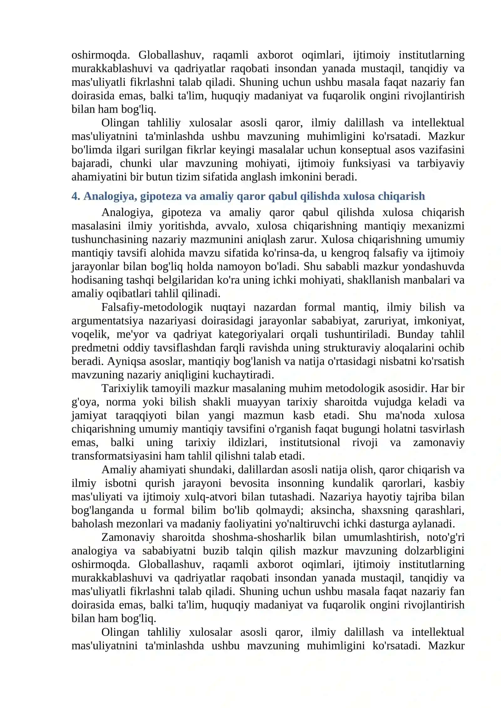 Xulosa Chiqarishning Umumiy Mantiqiy Tavsifi 4