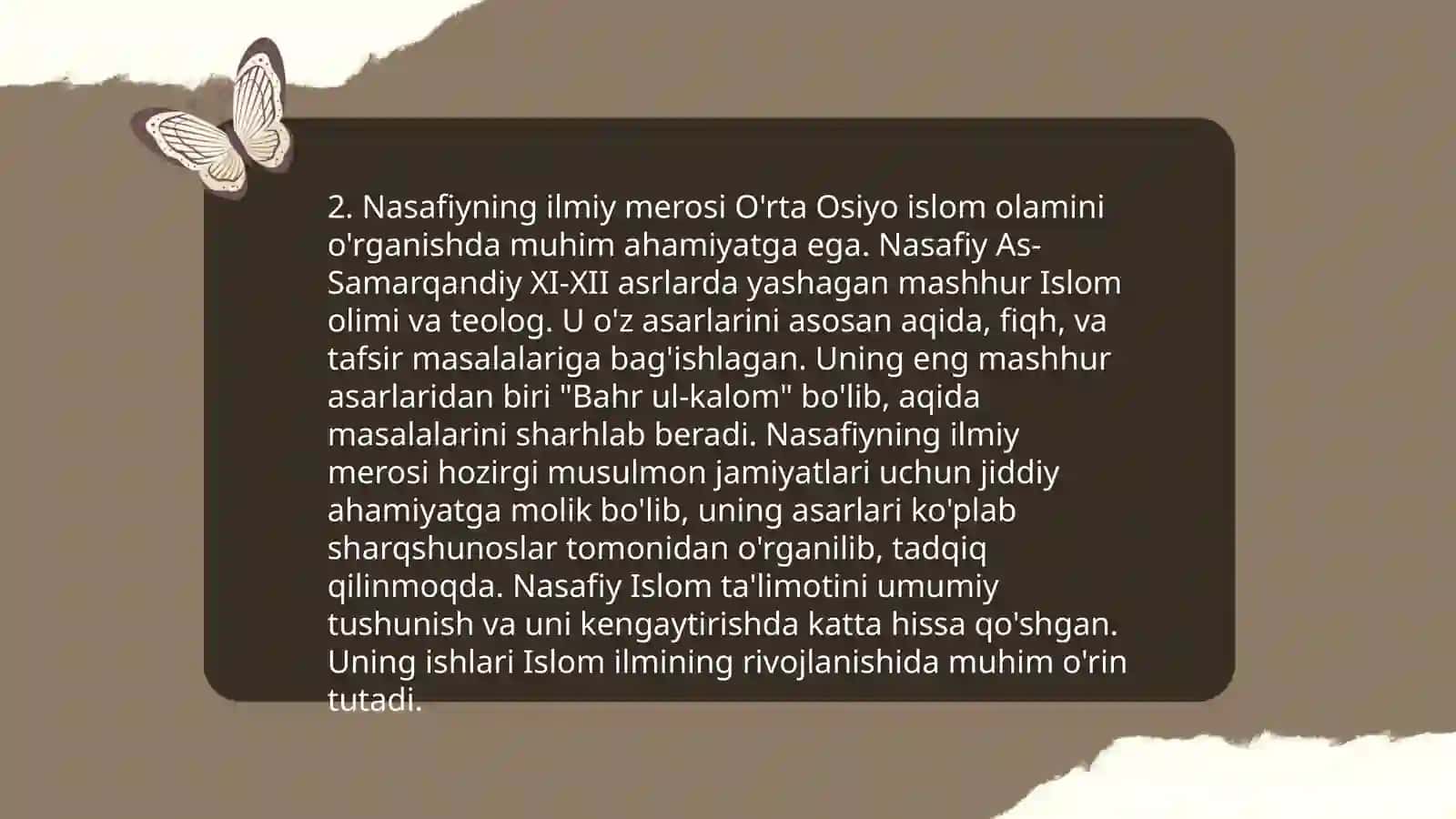 Nasafiyning ilmiy merosi 4