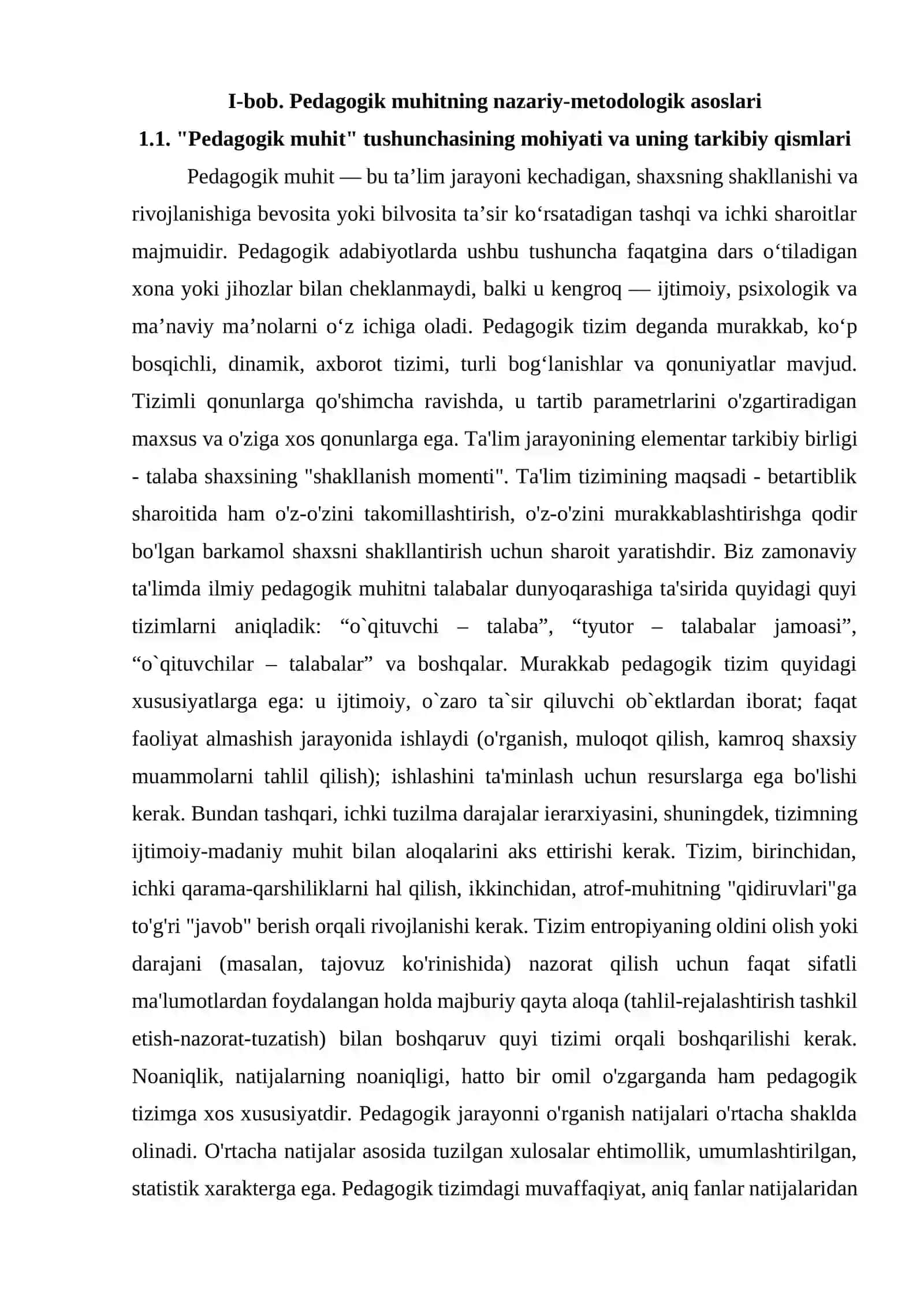 PEDAGOGIK MUHITNING TA'LIM JARAYONIGA TA'SIRI 4