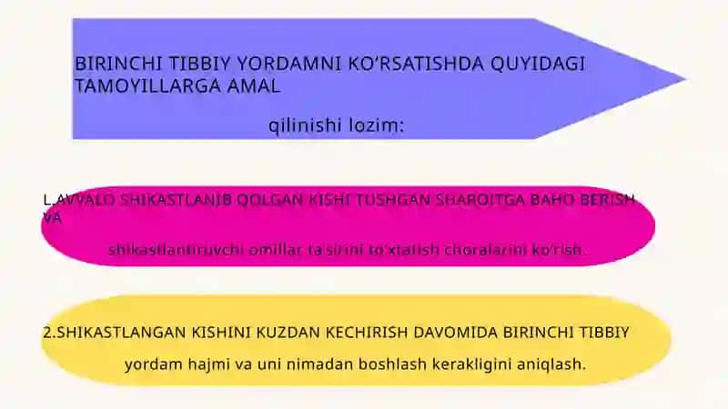 SHIKASTLANGAN O‘CHOQLARDA TIBBIY YORDAMNI TASHKIL ETISH. 4