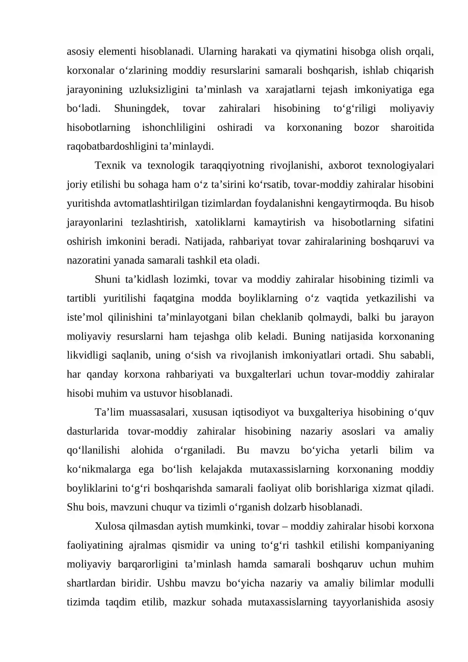 TOVAR - MODDIY ZAHIRALAR HISOBI 4