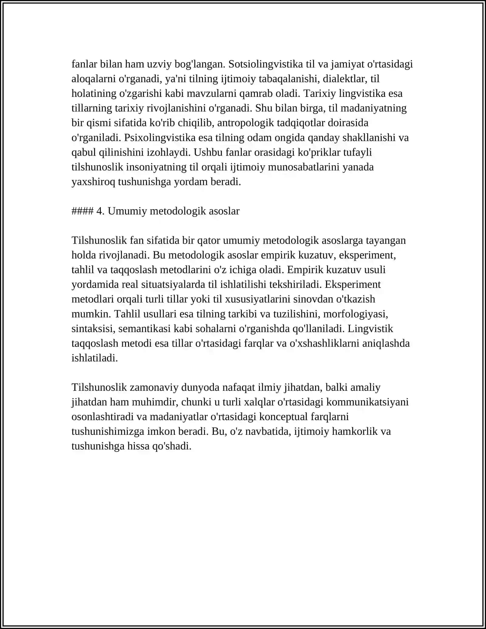 TILSHUNOSLIK FAN SIFATIDA UNING TABIIY VA IJTIMOIY FANLAR BILAN ALOQASI 4