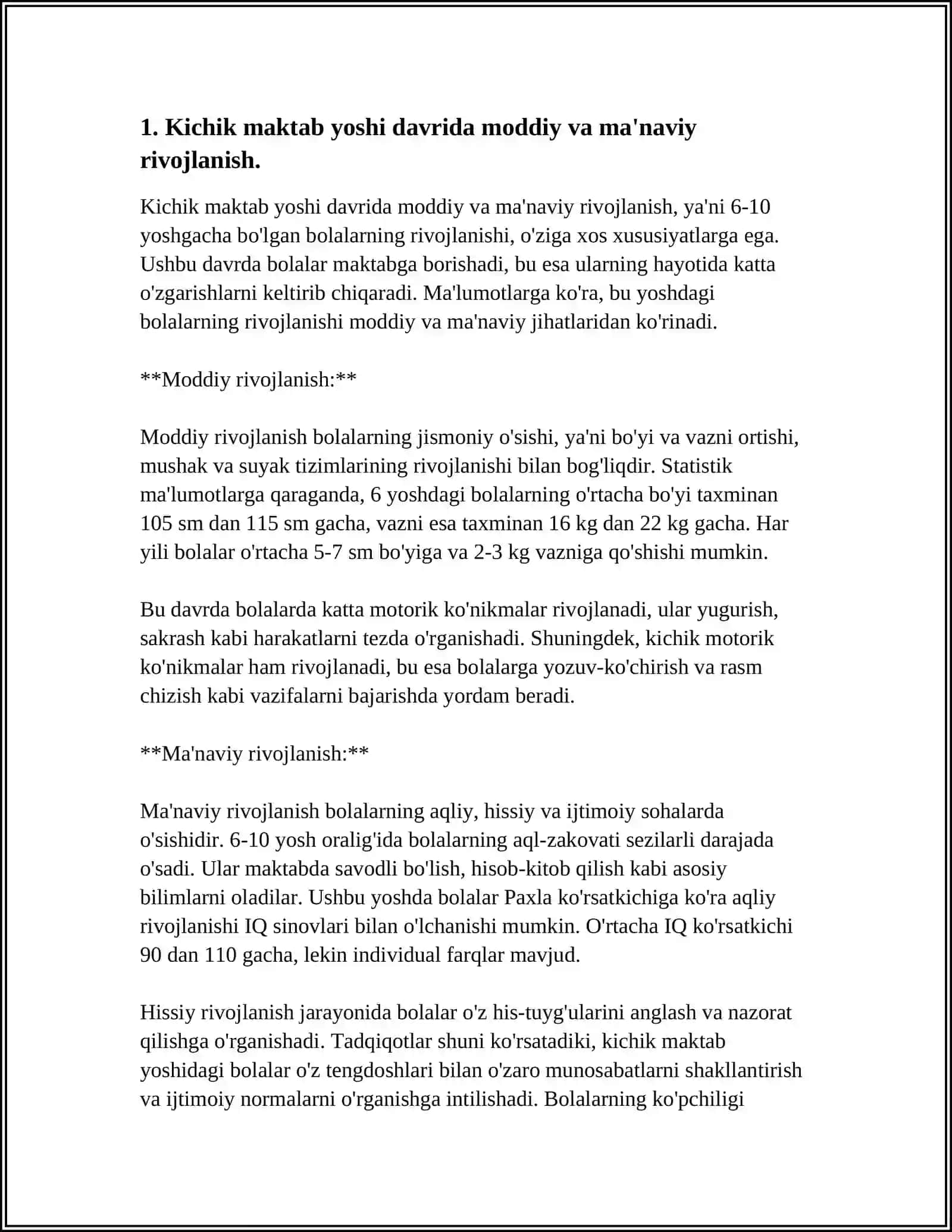 KICHIK MAKTAB YOSHI DAVRIDA PSIXIK RIVOJLANISH XUSUSIYATLARI 4