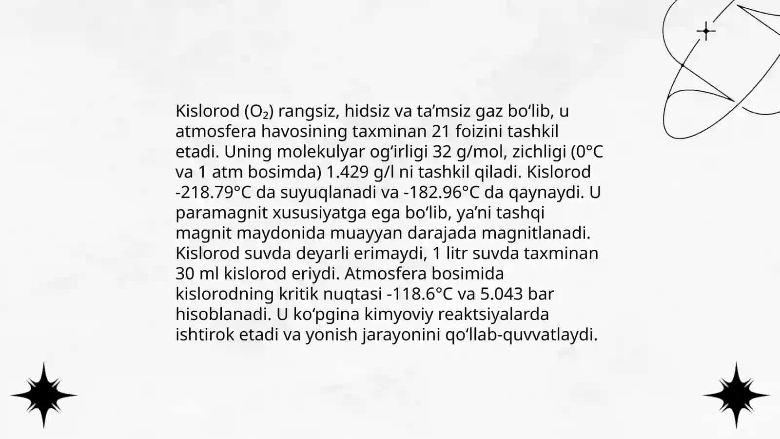 VII A gruppa elementlari (kislorod misolida) Kakishova Durdona 4