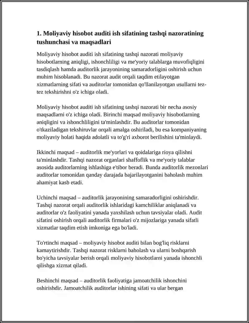 Moliyaviy hisobot auditi ish sifatining tashqi nazorati 4