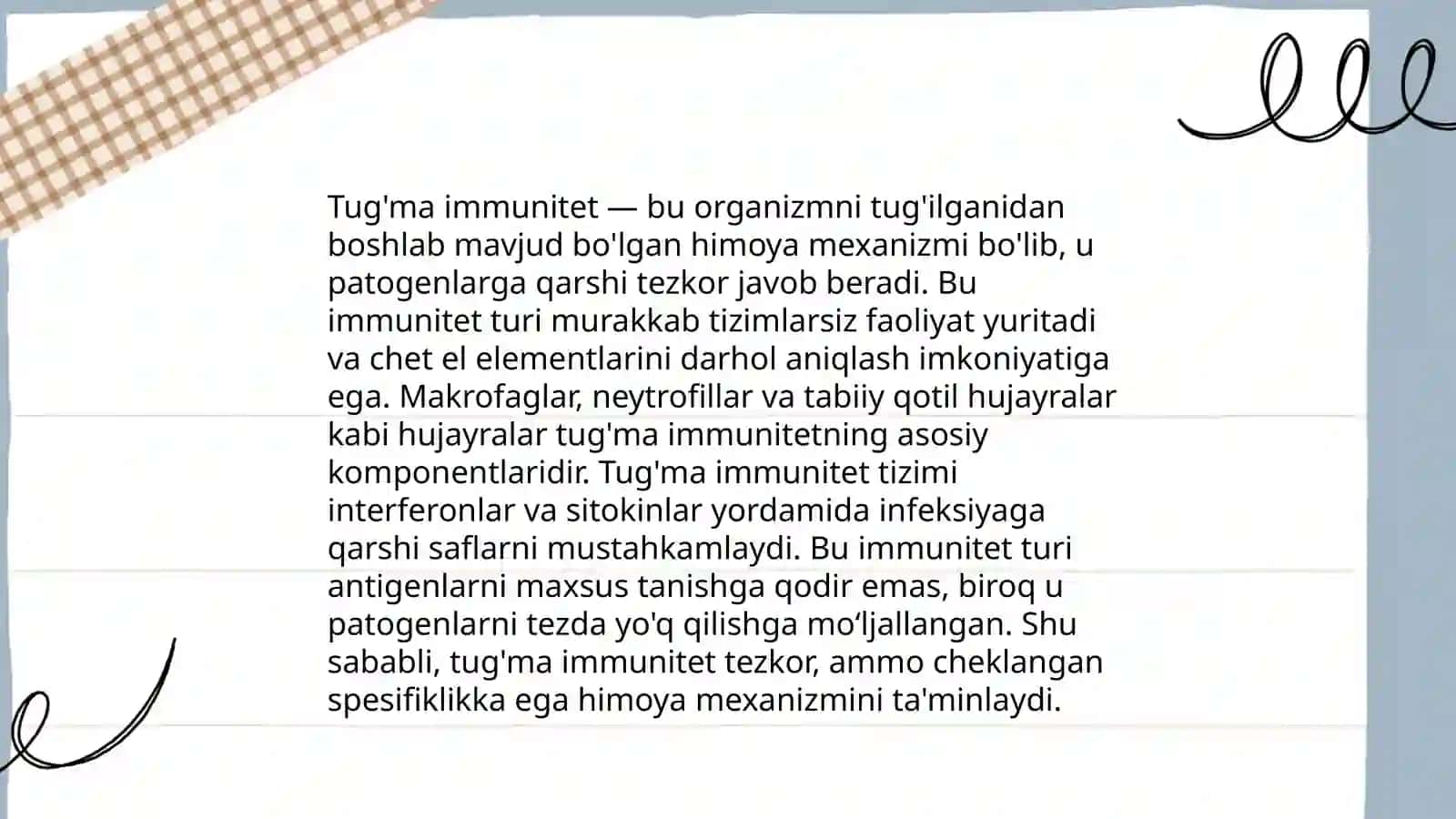 Tabiiy va tug'ma immunitet Klonal - seleksion nazariyaning asosiy qismlari 4