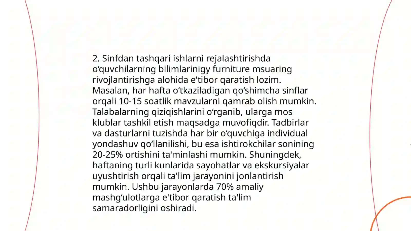 Bo‘lajak o‘qituvchilarni sinfdan tashqari ishlarni tashkil etishga tayyorlash 4