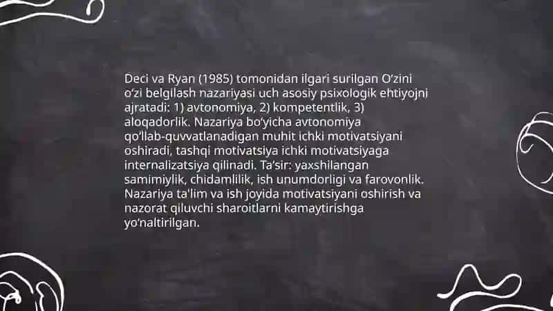 Xorij psixologiyasida motiv va motivatsiya muammosi 4