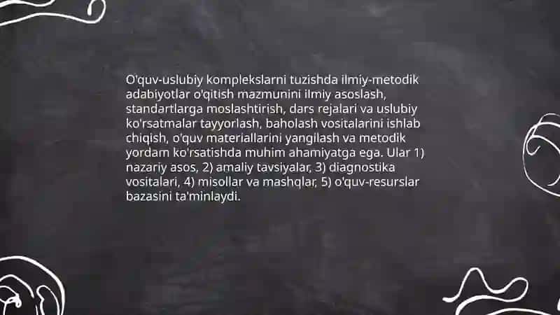 Mutaxassislik fanlarining o'qitishda Ilmiy metodik adabiyotlardan foydalanish 4