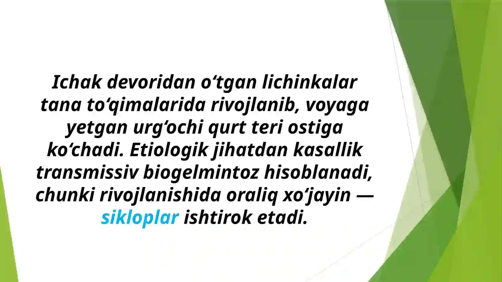 Rishta, filyariasi etiologiyasi, patogenezi, diagnostikasi va davolash 4