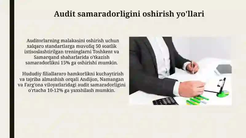 O'zbekiston Respublikasining moliyaviy nazorat tizimida auditning tutgan o'rni 4