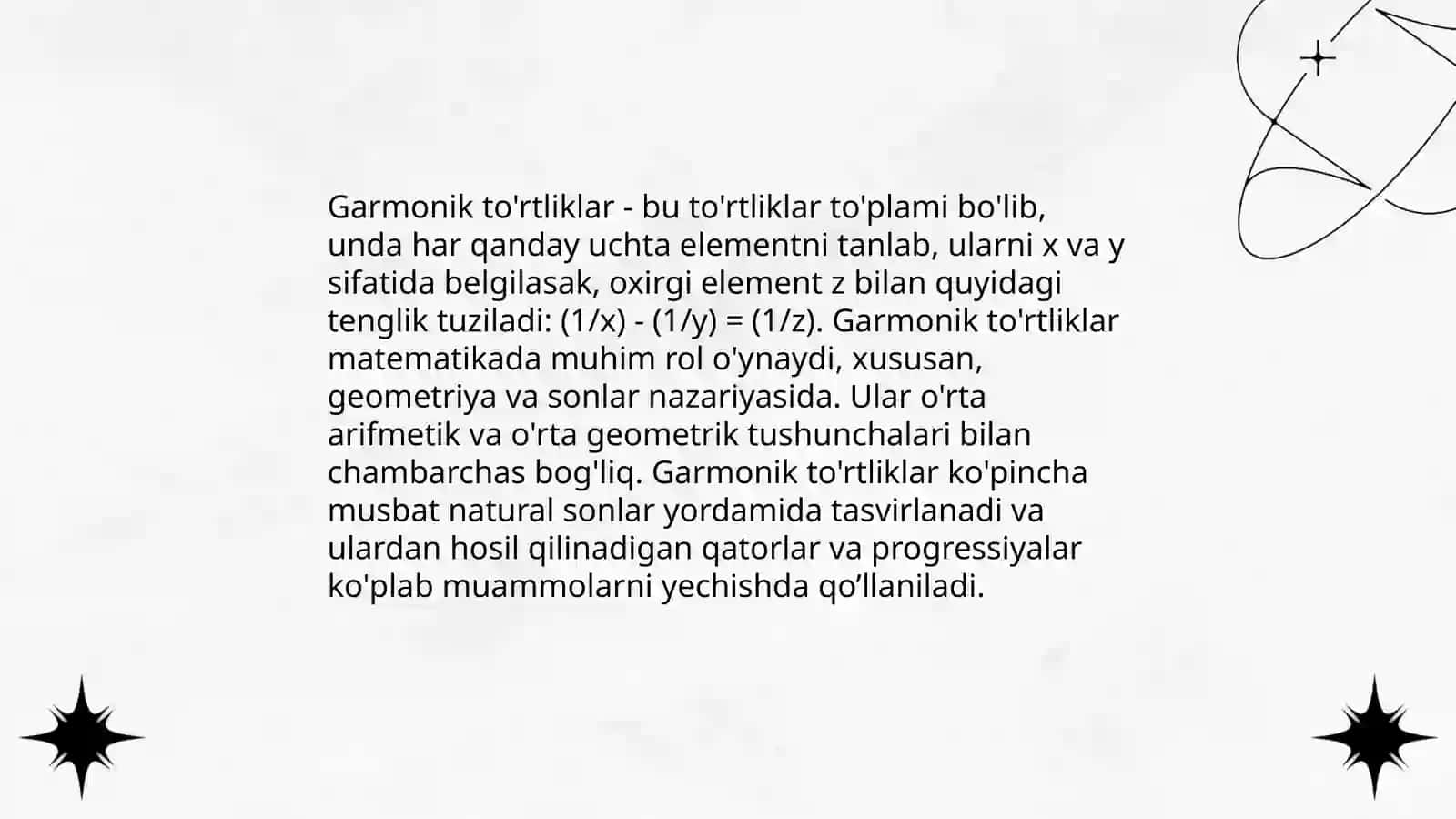 Proektiv geometriya nuqtai nazaridan Yevklid geometriyasi 4
