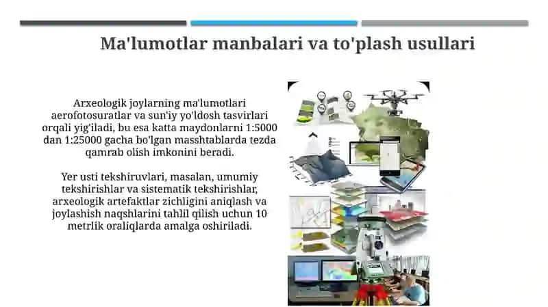 Arxeologik joy xaritalarini yaratish 4