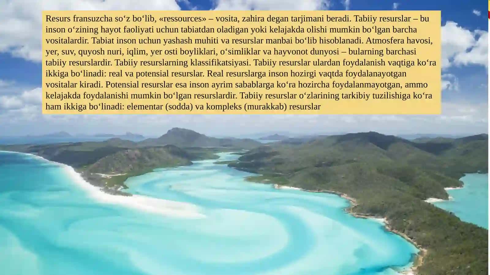 Tabiiy resurslar va ularning turlari 4