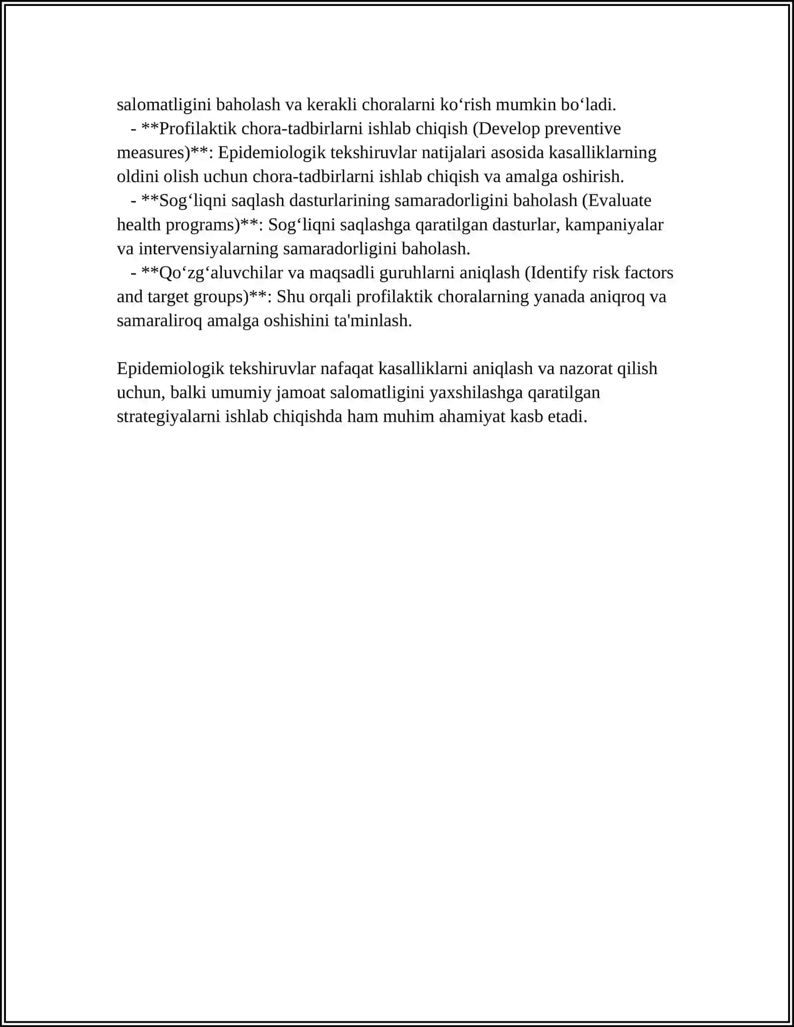 EPIDEMIOLOGIK TEKSHIRUV USULLARI 4