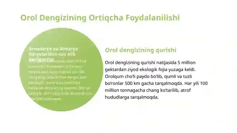 Orol Fojiyasi: Ekologik Va Ijtimoiy Oqibatlar 4