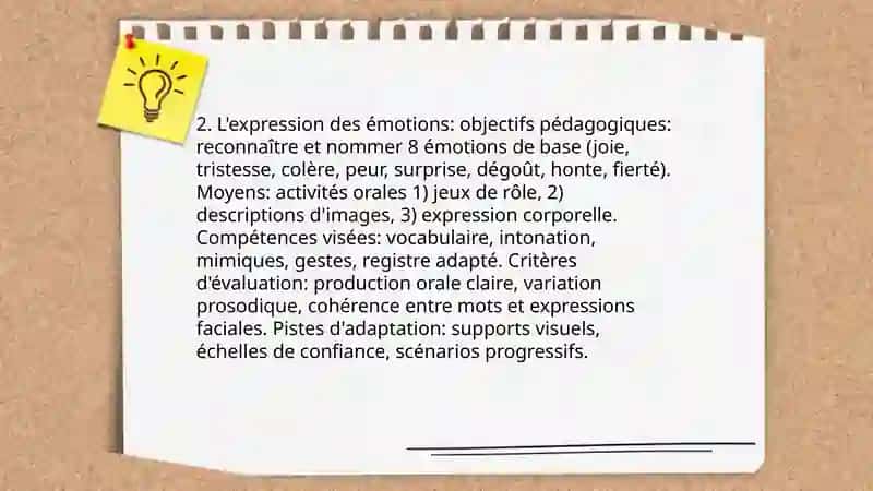 Les émotions, goûts et intérêts 4