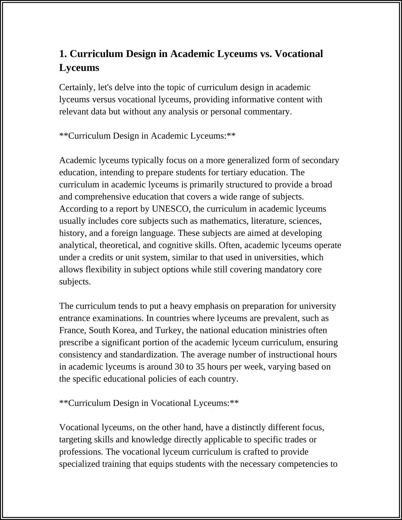 CHARACTERISTICS OF INDEPENDENT EDUCATION AT DIFFERENT STAGES (IN THE EXAMPLE OF ACADEMIC LYCEUMS AND VOCATIONAL LYCEUMS) 4