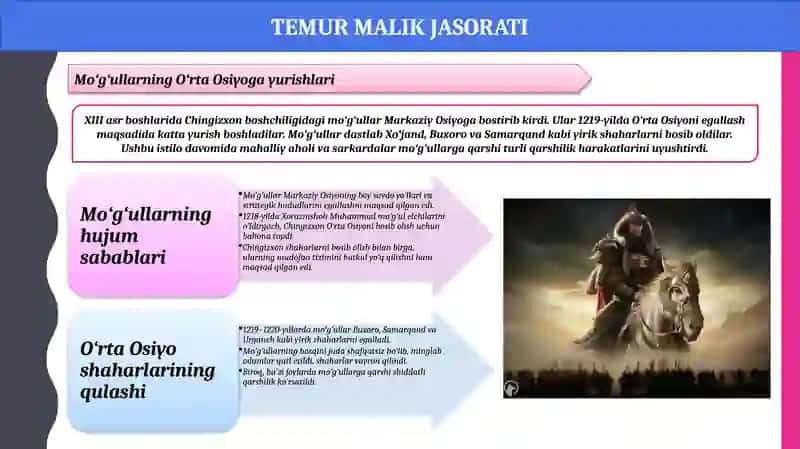 Temur Malik va Jaloliddin Manguberdi jasorati 4