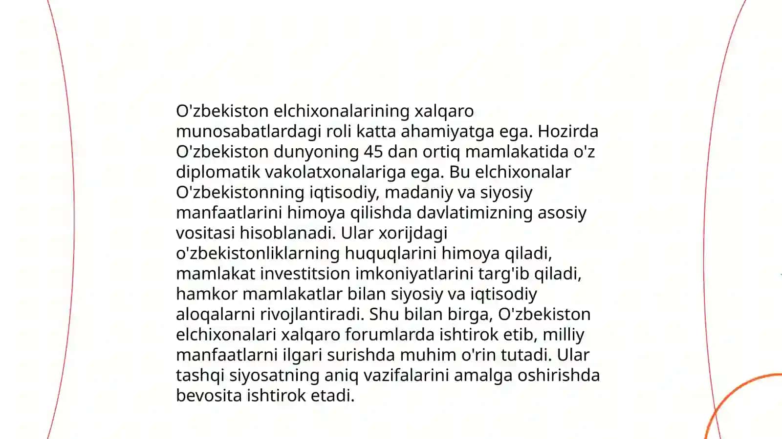 O'zbekistonning elchixonalari 4