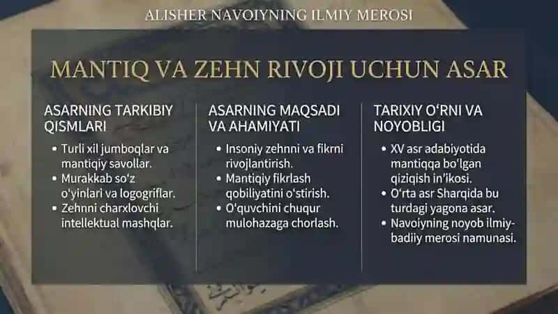 Alisher Navoiyning ilmiy merosi 4