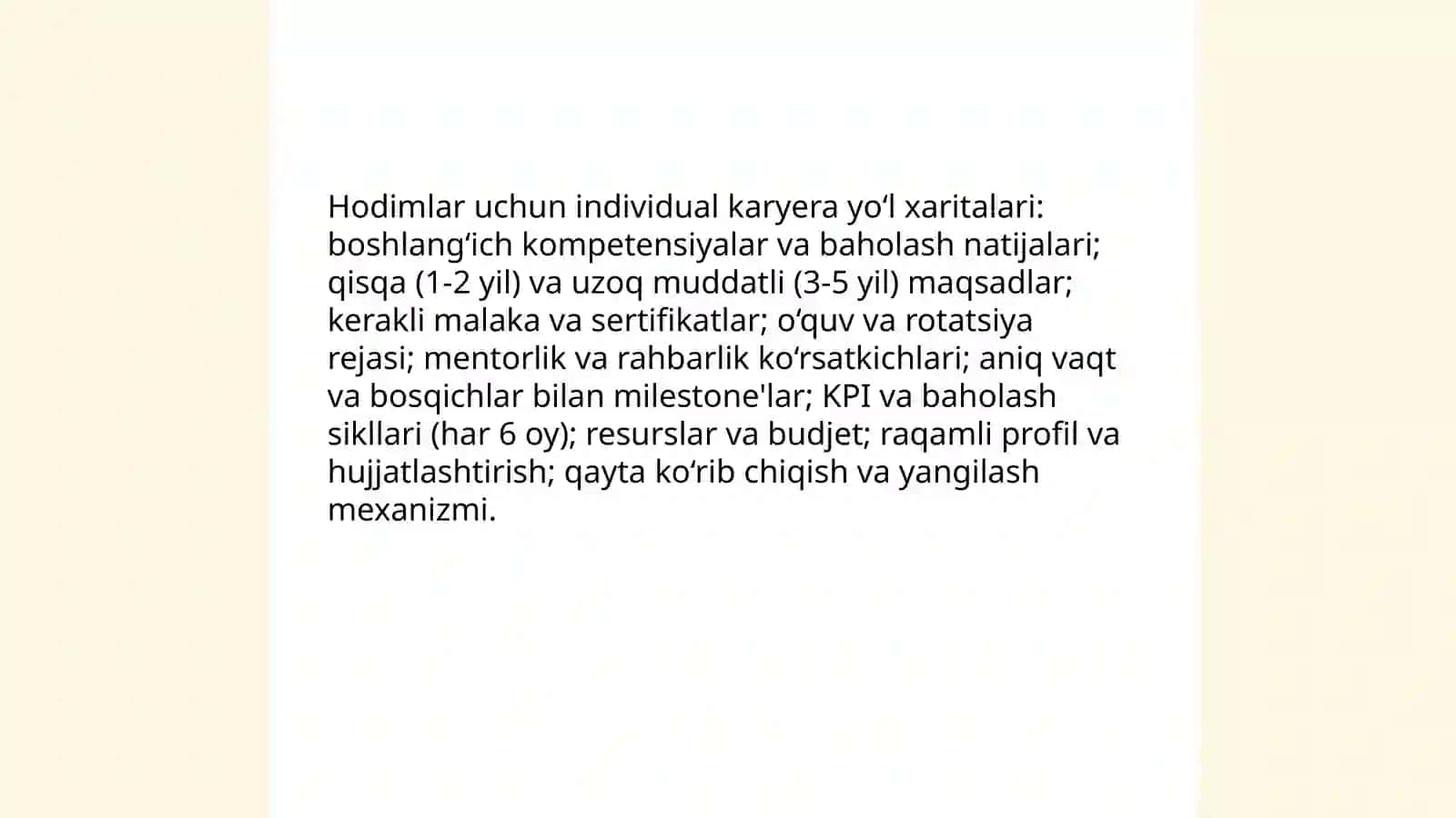 Hodimlar uchun karyera rejalashtirish 4