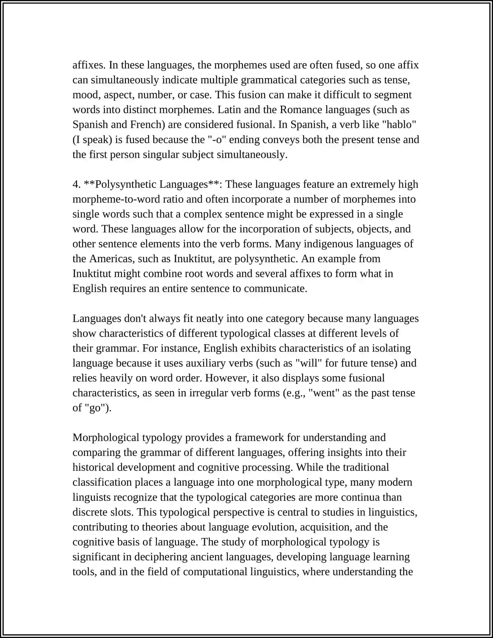 TYPOLOGY OF MORPHOLOGICAL LEVEL OF UZBEK, ENGLISH AND RUSSIAN LANGUAGE 4
